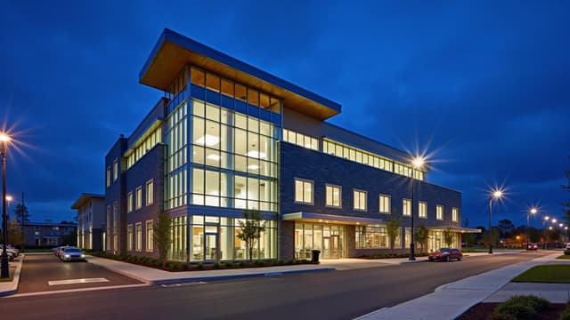 Luxury tower interior lobby